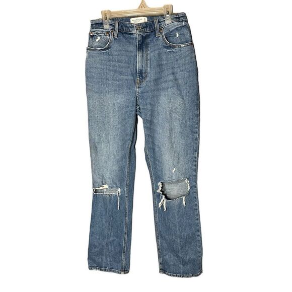 Abercrombie & Fitch The Ankle Straight Ultra High Rise Curve Love Jeans Size 27/ - Picture 1 of 8